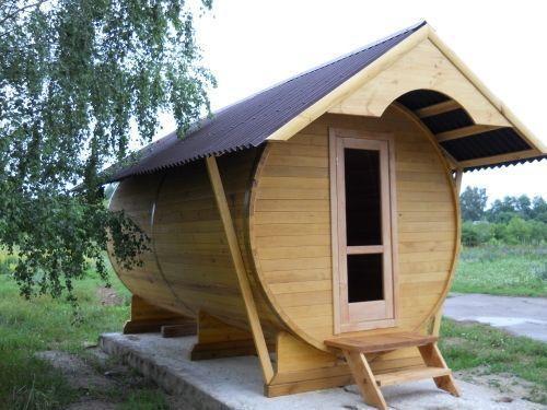 Баня в форме бочки